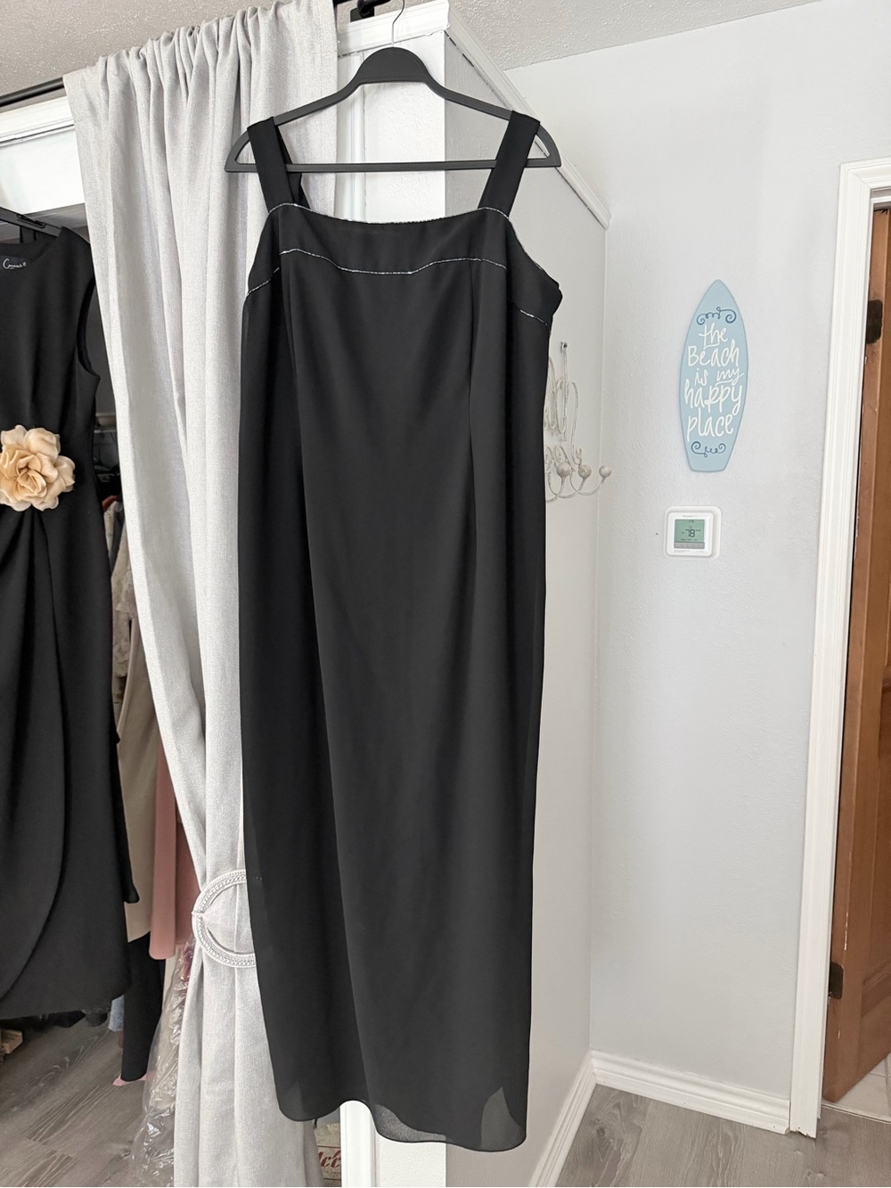 After Dark Black Maxi Strapped Formal Size 20W